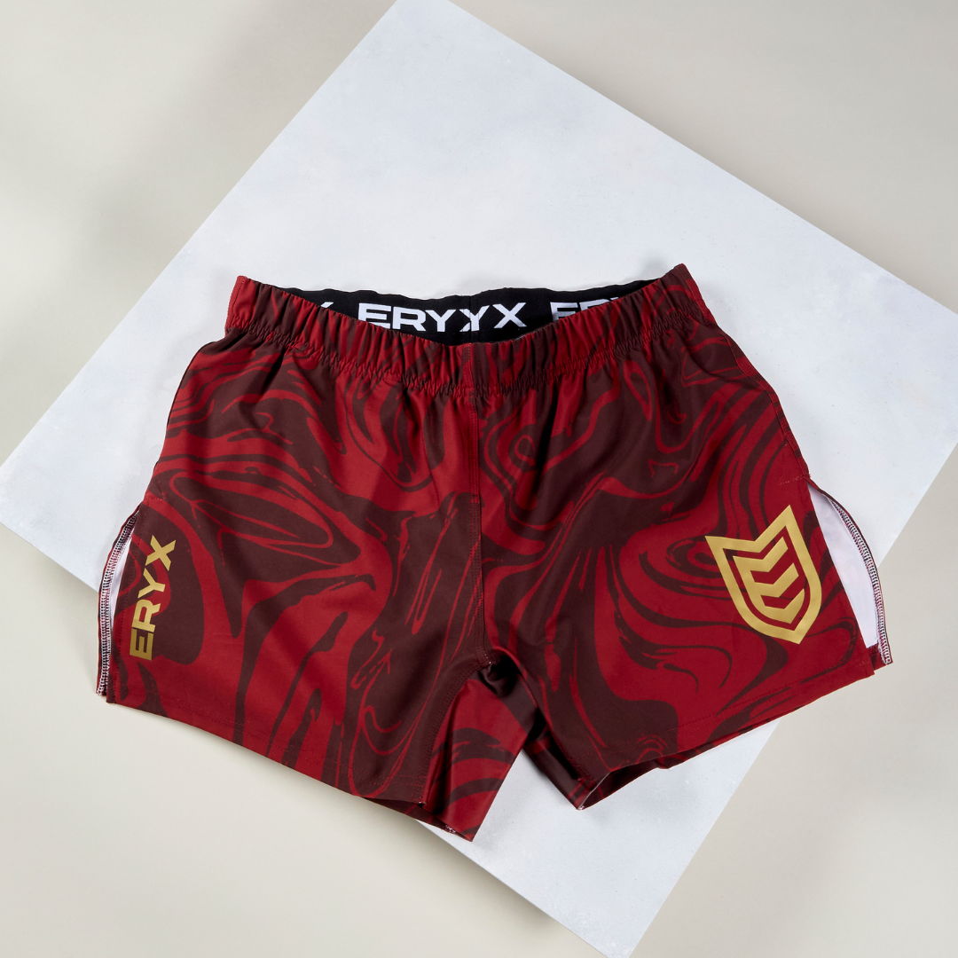 Eryx Red Marble MMA Shorts