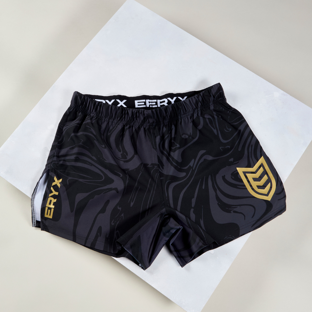 Eryx Black Marble MMA Shorts