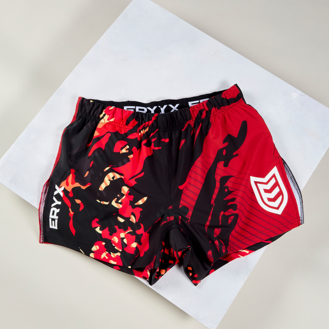 Eryx Red Carbon MMA Shorts