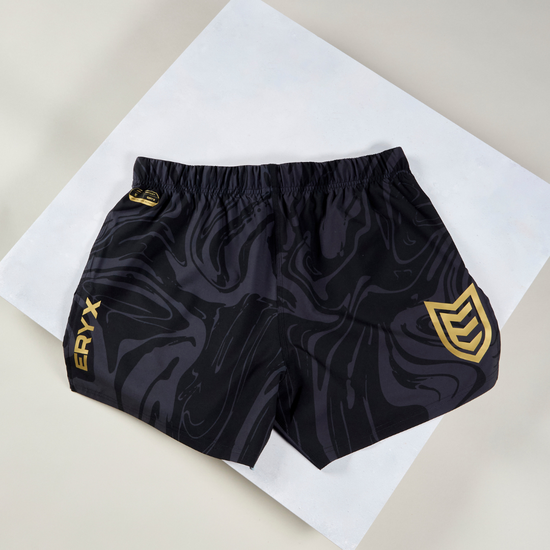 Eryx Black Marble MMA Shorts