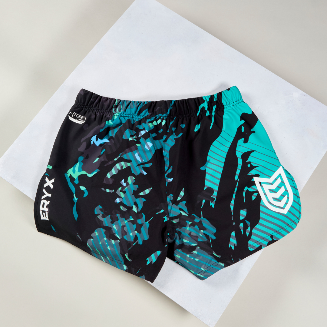 Eryx Teal Carbon MMA Shorts