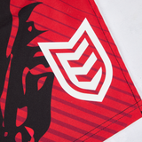 Eryx Red Carbon High Split Shorts