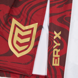 Eryx Red Marble High Split Shorts