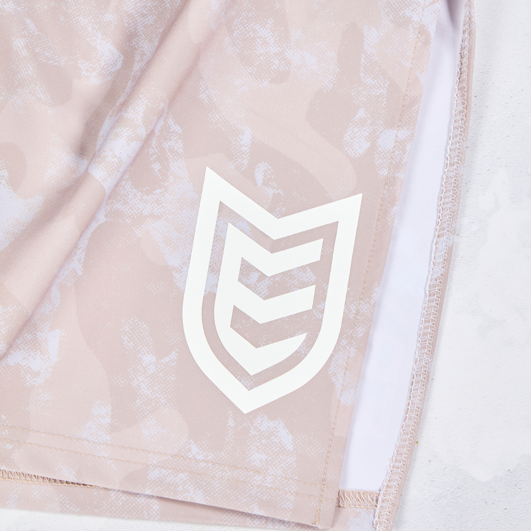 Eryx Desert Camo High Split Shorts