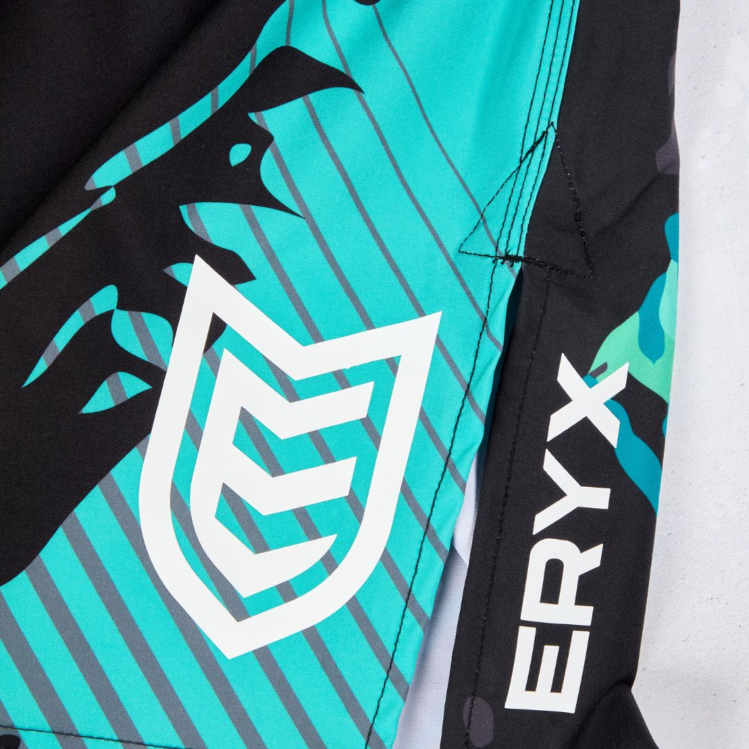 Eryx Teal Carbon MMA Shorts