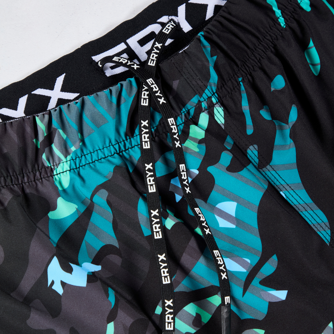 Eryx Teal Carbon MMA Shorts
