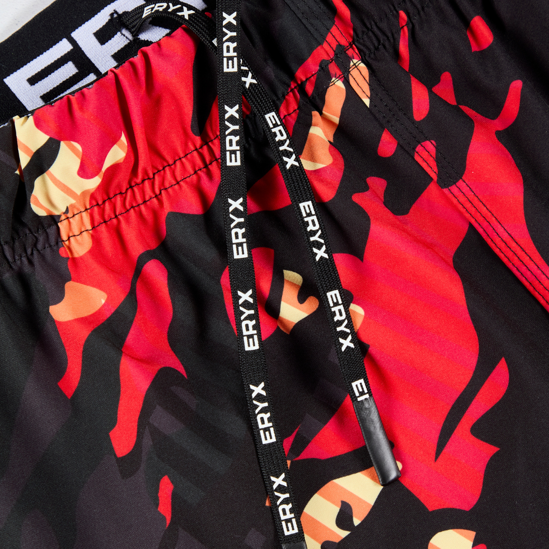Eryx Red Carbon MMA Shorts