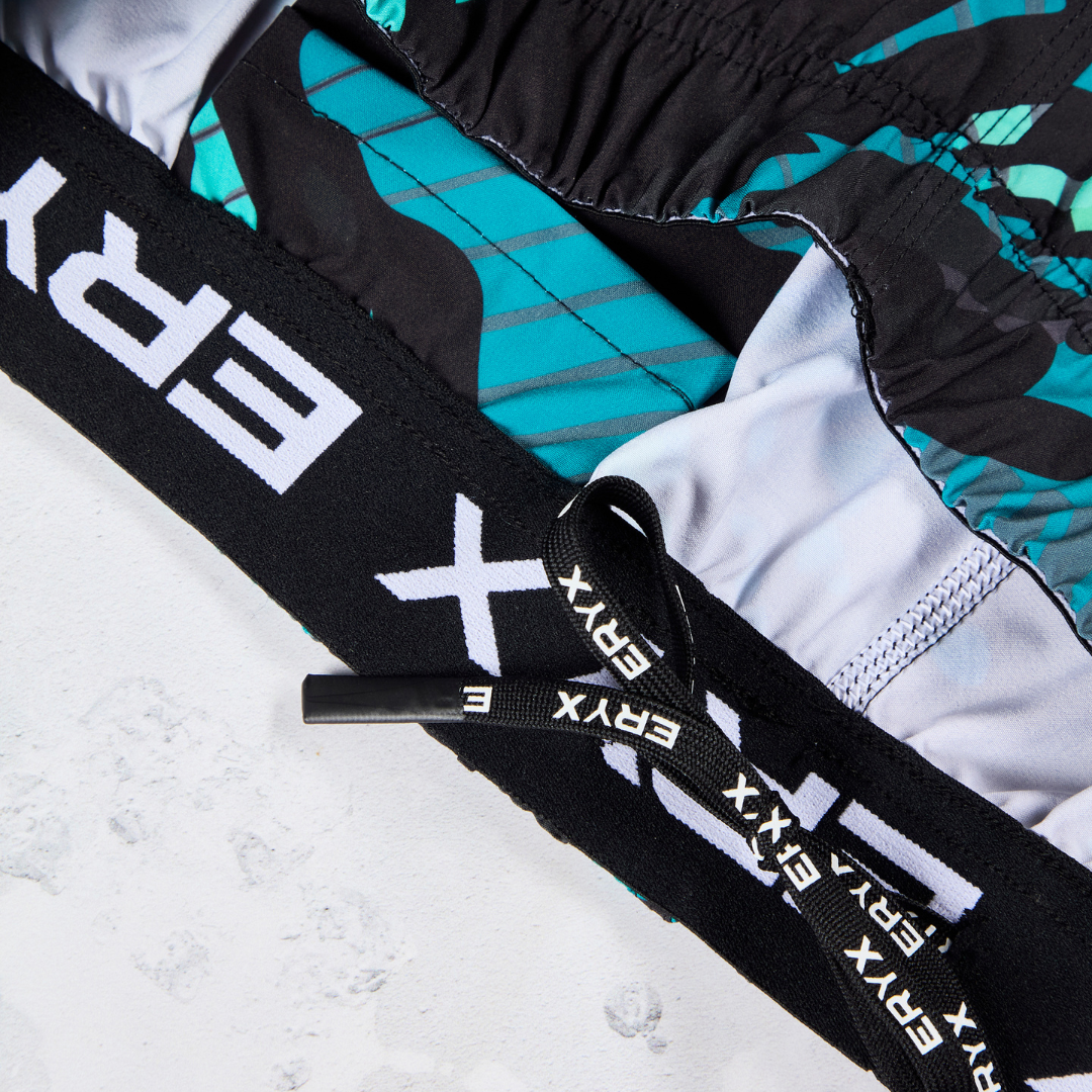 Eryx Teal Carbon MMA Shorts