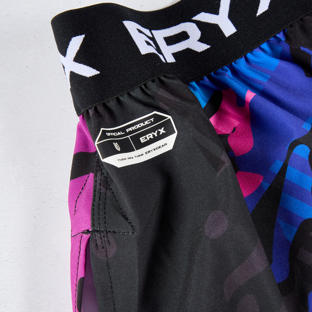 Eryx Purple Carbon High Split Shorts