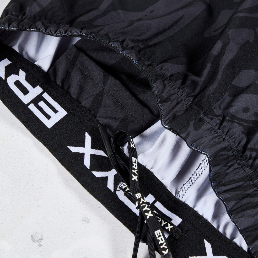 Eryx Black Marble MMA Shorts