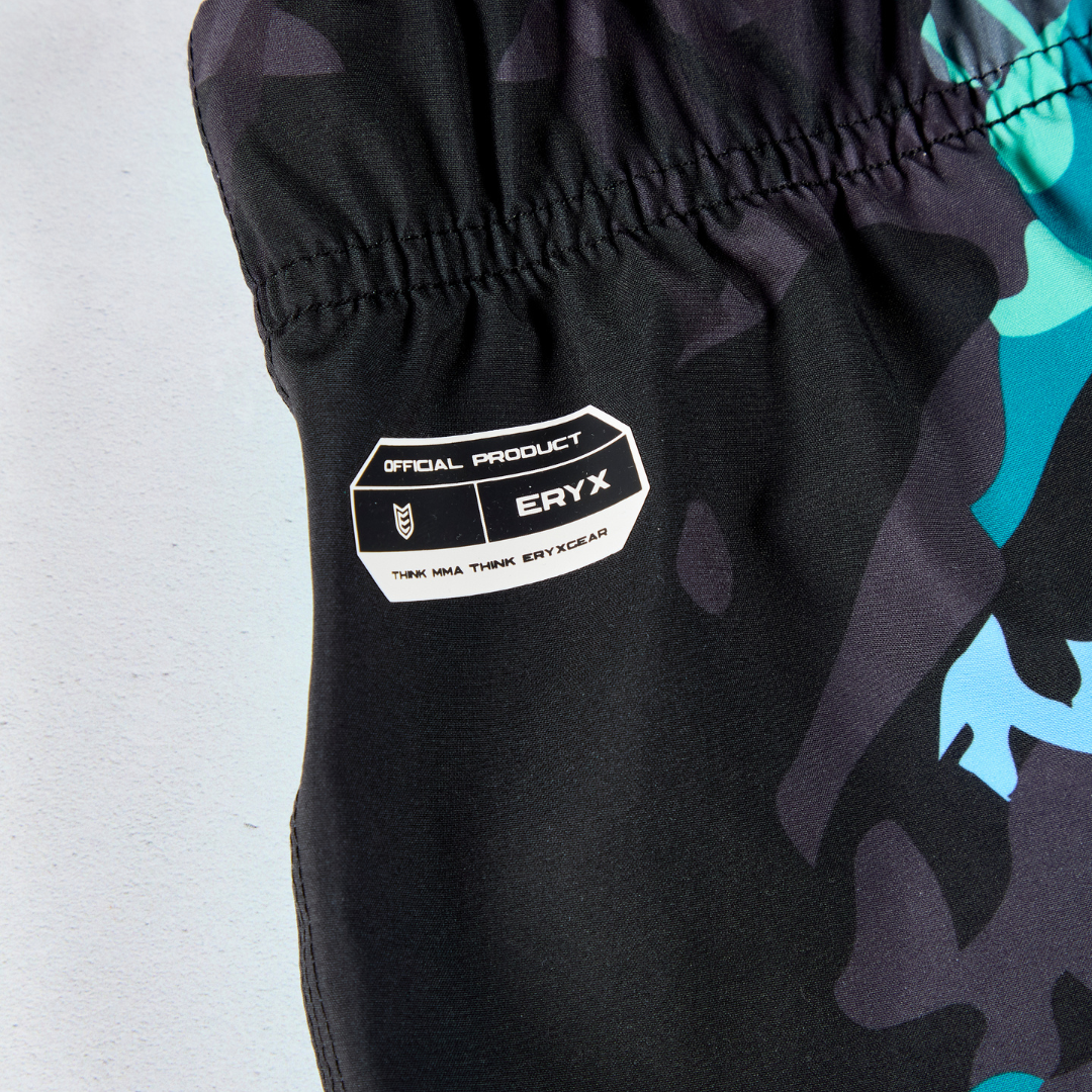 Eryx Teal Carbon MMA Shorts