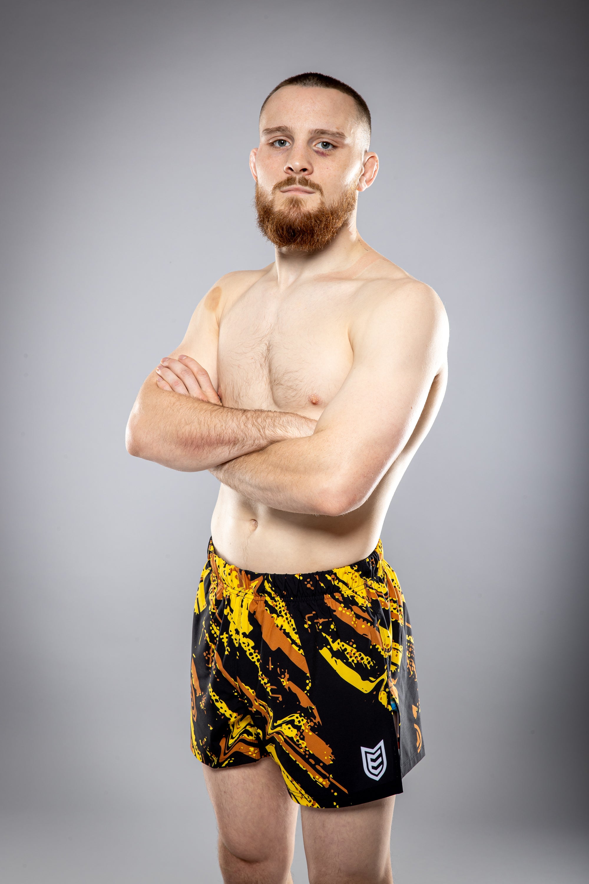 Eryx Yellow Flatline Hybrid MMA Shorts