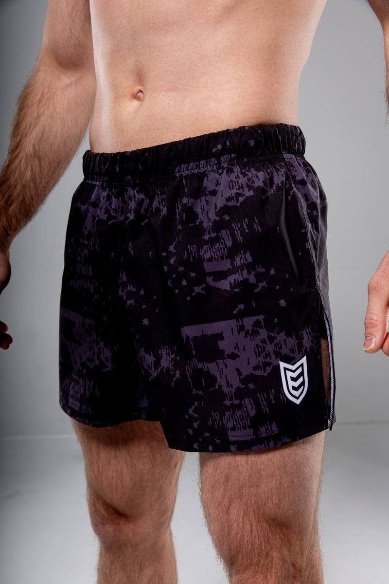 Eryx Black Distortion Hybrid MMA Shorts - Eryxgear