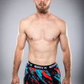 Eryx Blue/Red Flatline High Split MMA Shorts - Eryxgear