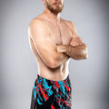 Eryx Blue/Red Flatline Hybrid MMA Shorts - Eryxgear
