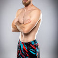 Eryx Blue/Red Flatline Hybrid MMA Shorts - Eryxgear