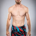Eryx Blue/Red Flatline Hybrid MMA Shorts - Eryxgear
