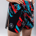 Eryx Blue/Red Flatline Hybrid MMA Shorts - Eryxgear