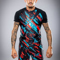 Eryx Blue/Red Flatline MMA Tee - Eryxgear
