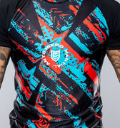 Eryx Blue/Red Flatline MMA Tee - Eryxgear