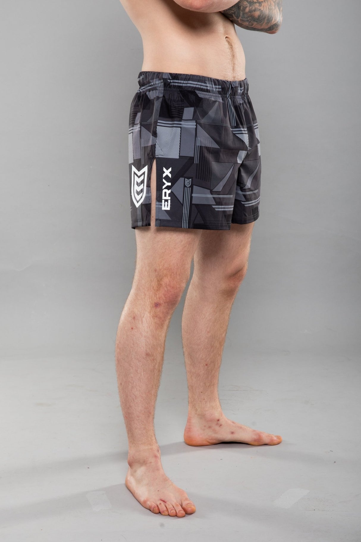 Eryx Glitch Hybrid MMA Shorts Black - Eryxgear
