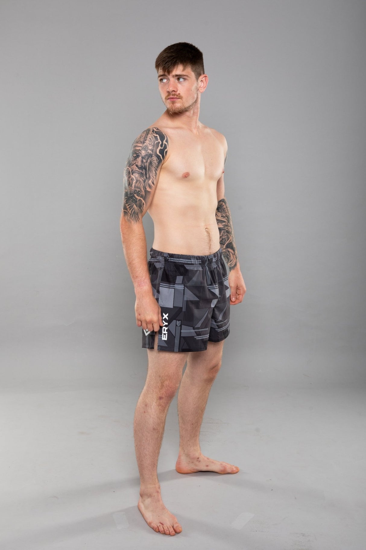 Eryx Glitch Hybrid MMA Shorts Black - Eryxgear