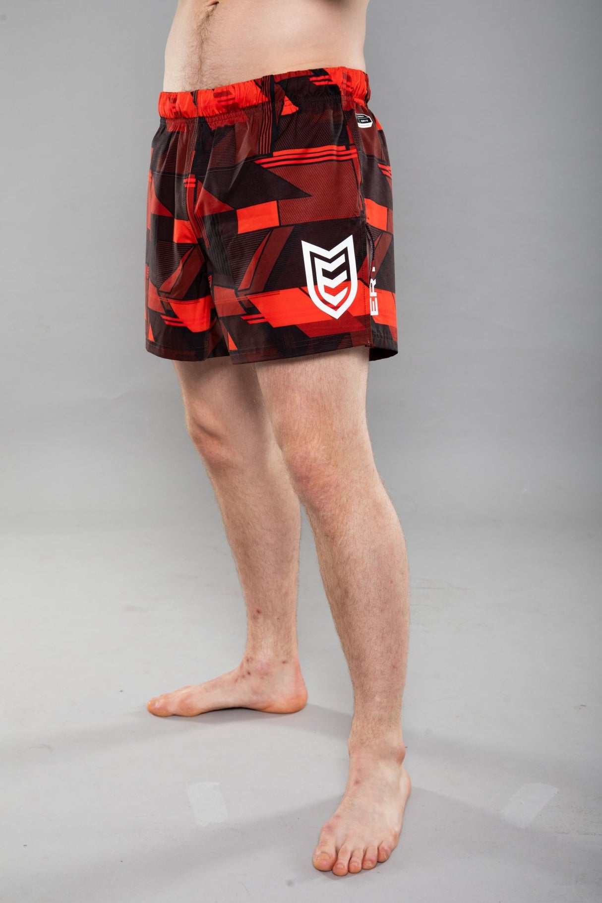 Eryx Glitch Hybrid MMA Shorts Red - Eryxgear