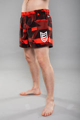 Eryx Glitch Hybrid MMA Shorts Red - Eryxgear