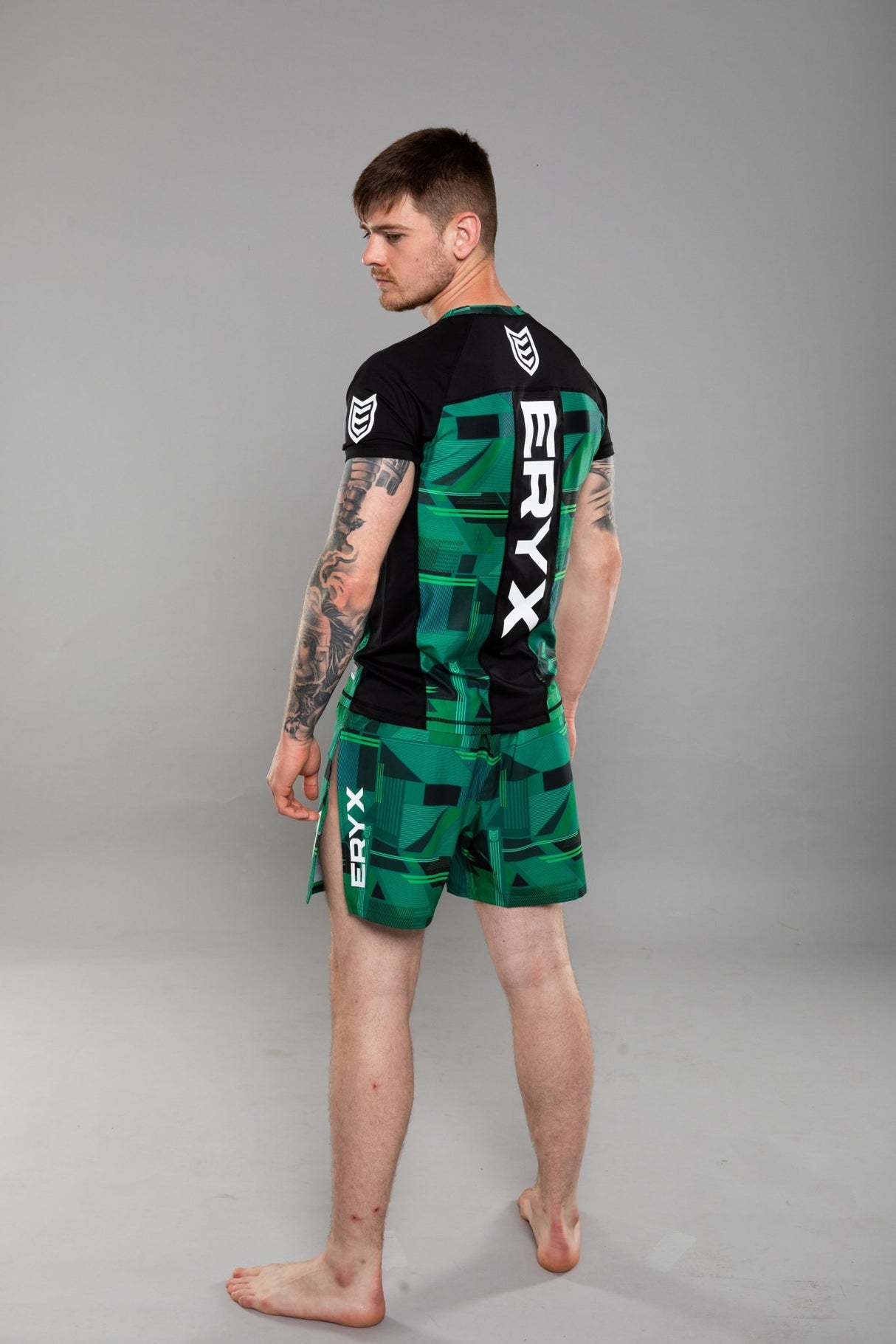 Eryx Glitch MMA Tee Green - Eryxgear