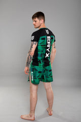 Eryx Glitch MMA Tee Green - Eryxgear