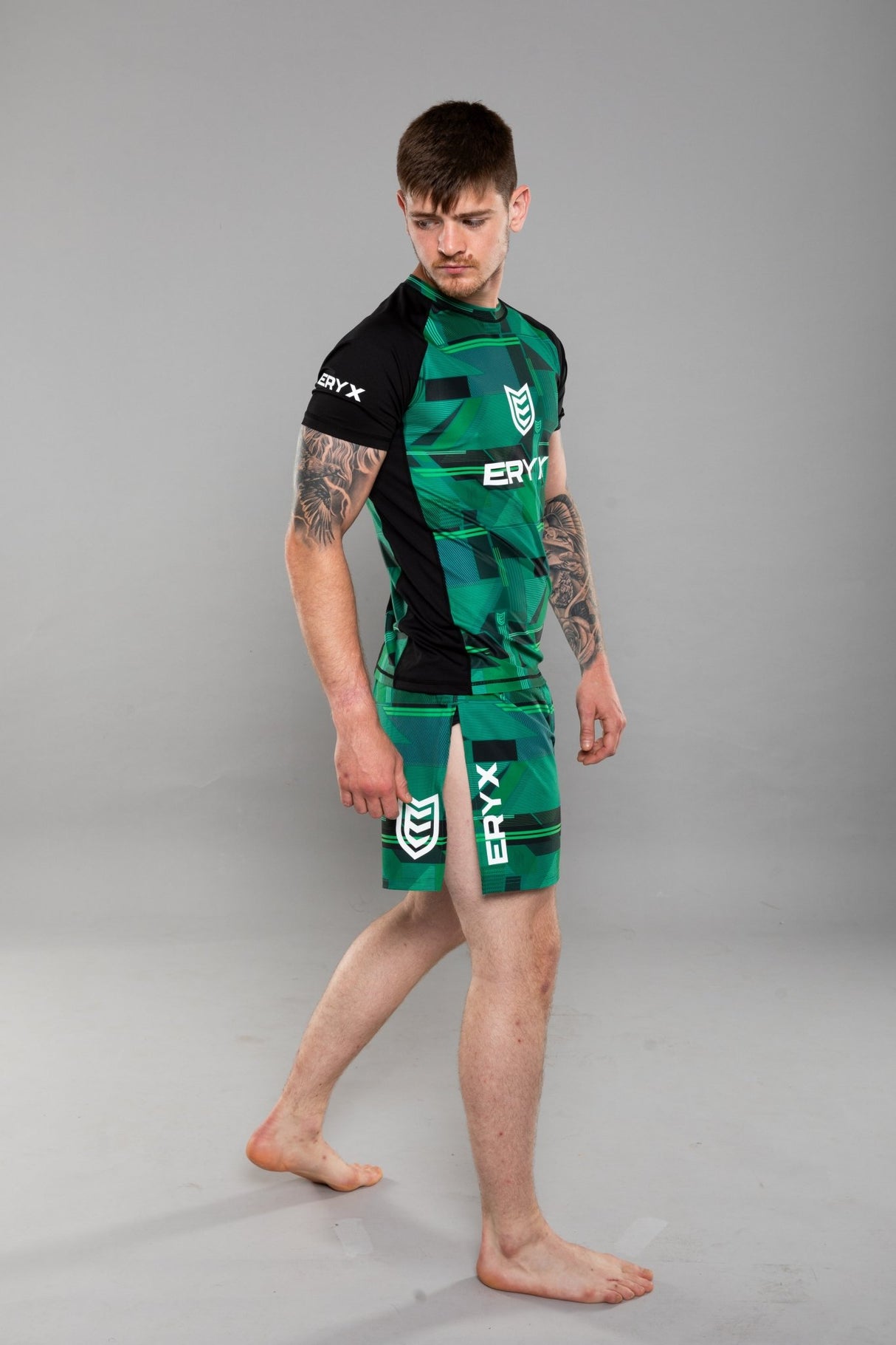 Eryx Glitch MMA Tee Green - Eryxgear