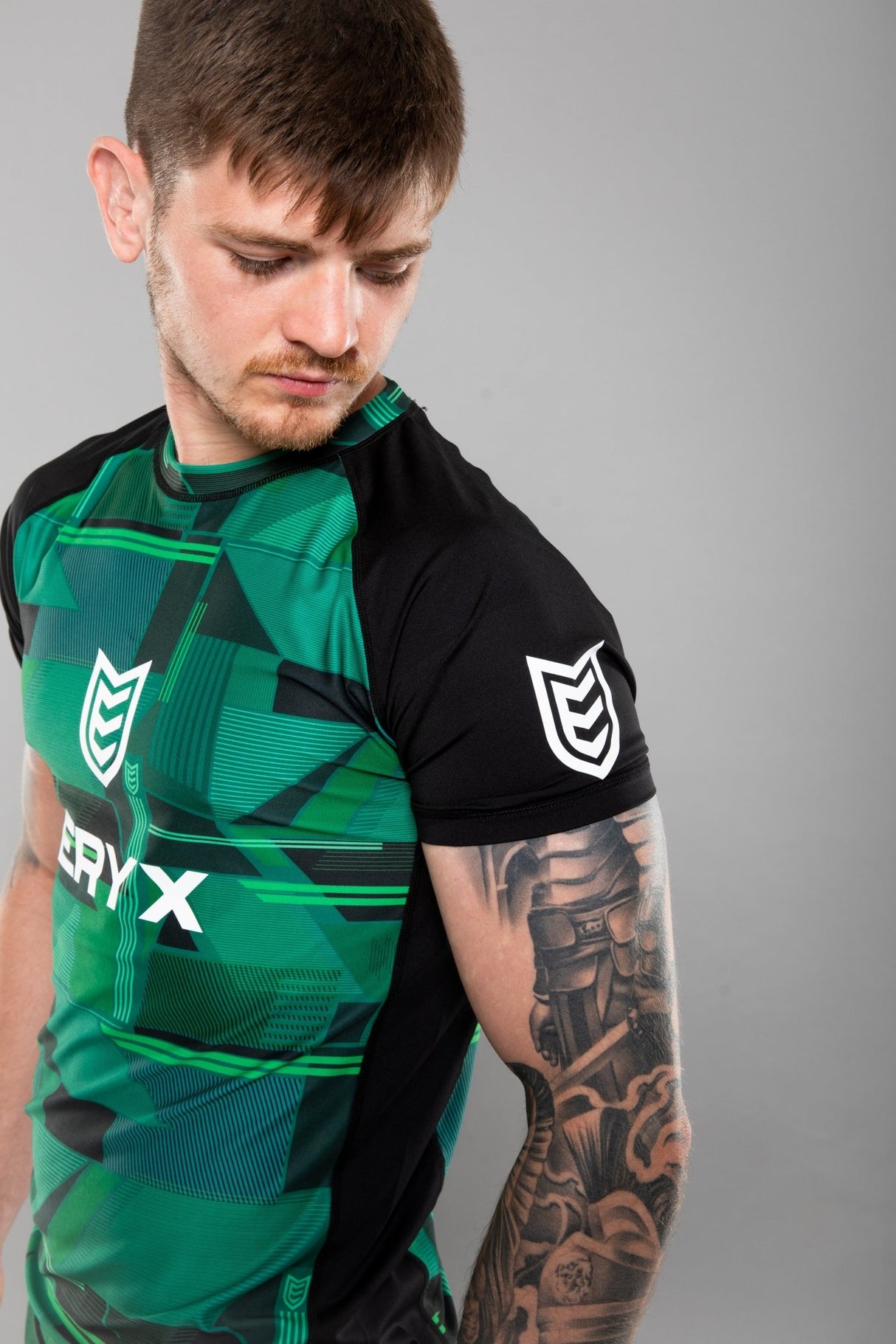Eryx Glitch MMA Tee Green - Eryxgear