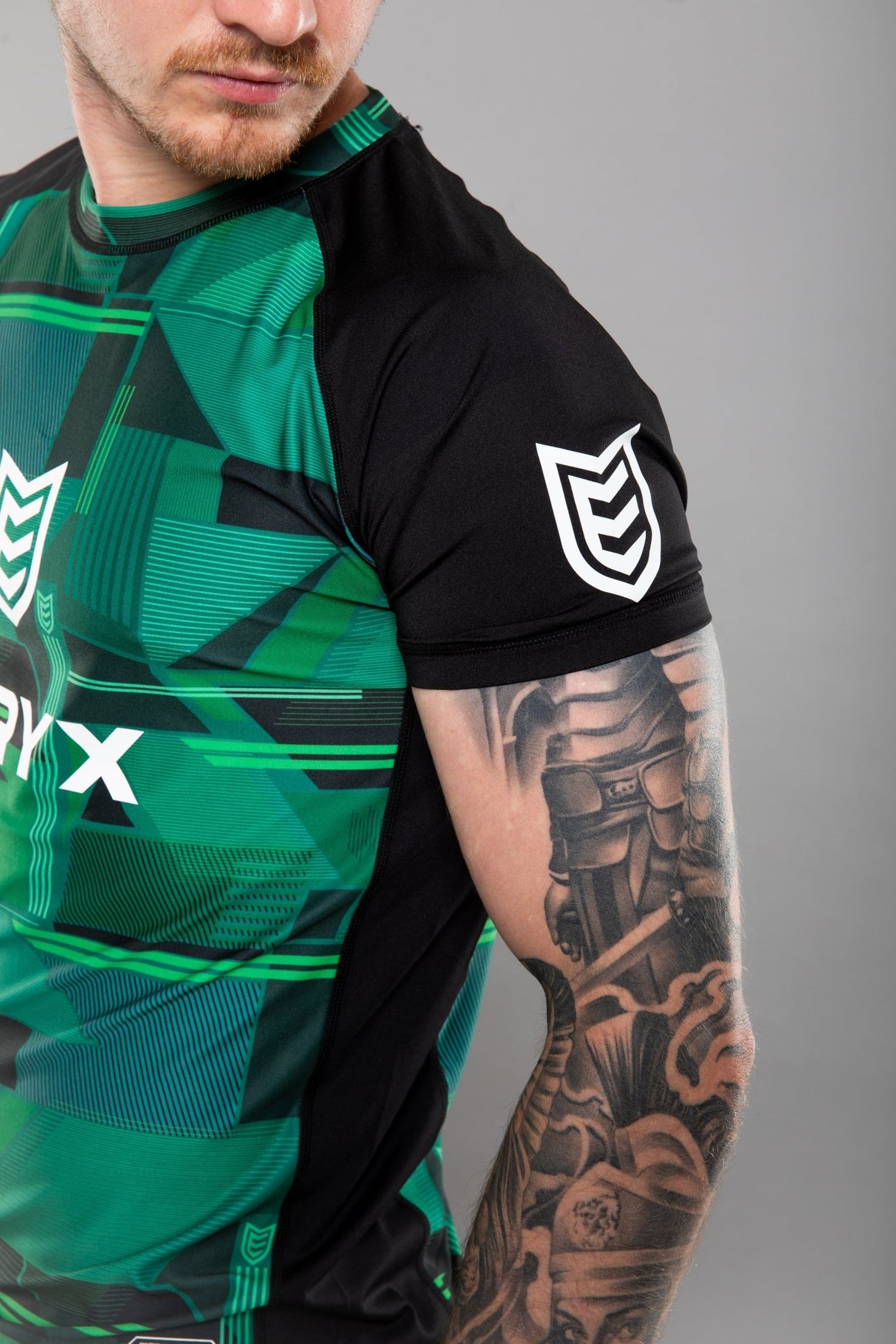 Eryx Glitch MMA Tee Green - Eryxgear