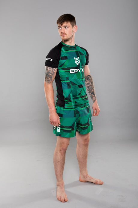 Eryx Glitch MMA Tee Green - Eryxgear