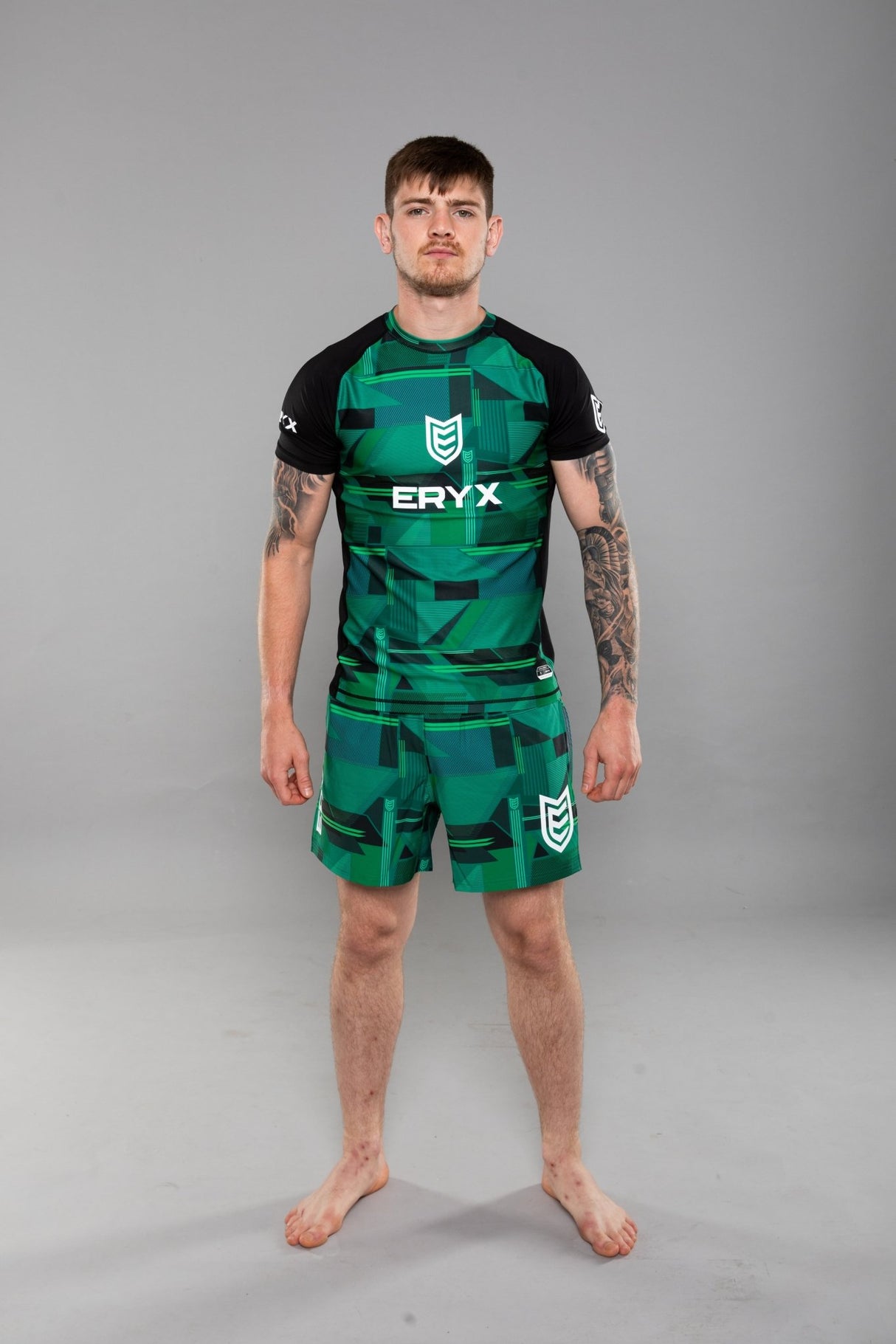 Eryx Glitch MMA Tee Green - Eryxgear