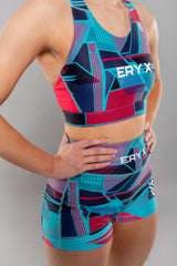 Eryx Glitch Sports Bra Aqua - Eryxgear