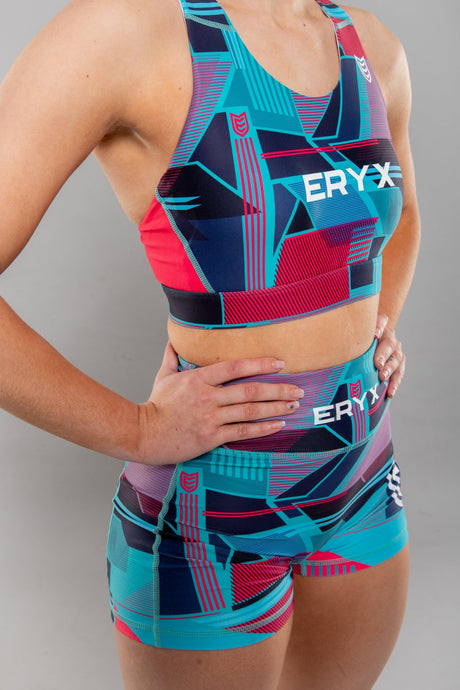 Eryx Glitch Sports Bra Aqua - Eryxgear