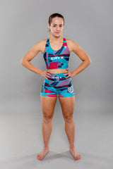 Eryx Glitch Sports Bra Aqua - Eryxgear