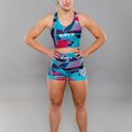 Eryx Glitch Sports Bra Aqua - Eryxgear