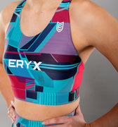 Eryx Glitch Sports Bra Aqua - Eryxgear