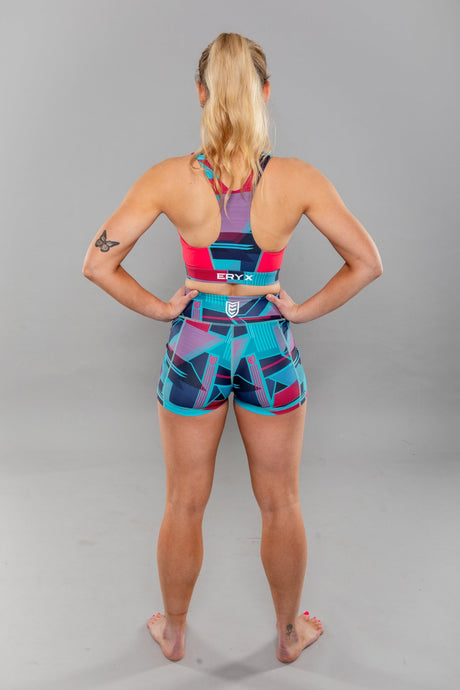 Eryx Glitch Sports Bra Aqua - Eryxgear