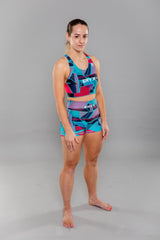 Eryx Glitch Sports Bra Aqua - Eryxgear