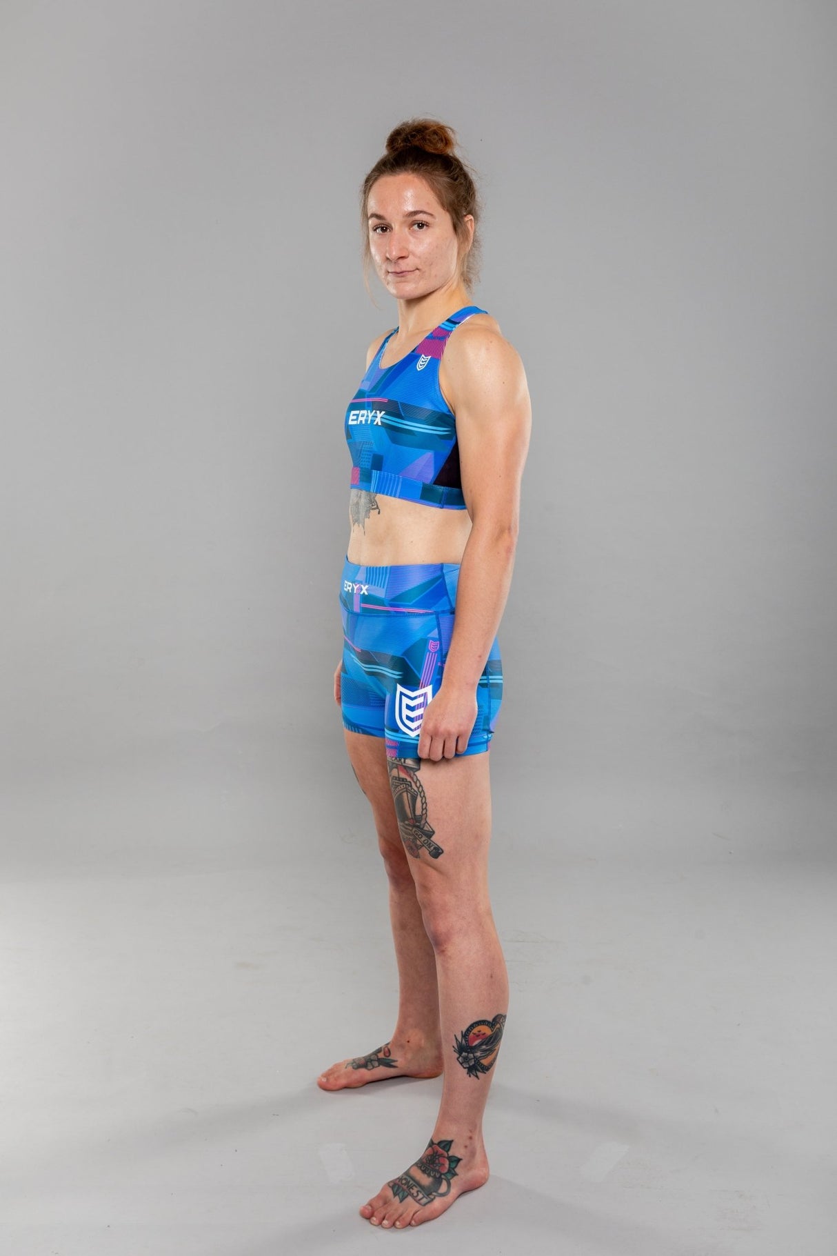 Eryx Glitch Sports Bra Blue - Eryxgear