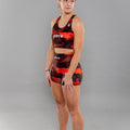 Eryx Glitch Sports Bra Red - Eryxgear