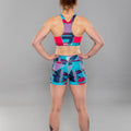 Eryx Glitch Womens Shorts Aqua - Eryxgear
