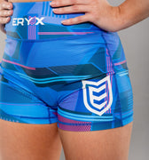 Eryx Glitch Womens Shorts Blue - Eryxgear
