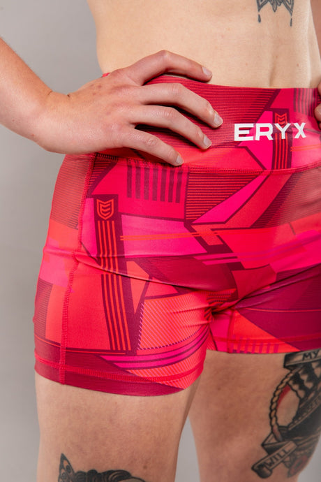 Eryx Glitch Womens Shorts Pink - Eryxgear