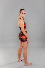 Eryx Glitch Womens Shorts Red - Eryxgear
