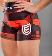 Eryx Glitch Womens Shorts Red - Eryxgear