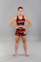 Eryx Glitch Womens Shorts Red - Eryxgear
